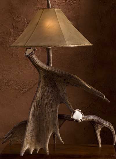 Natural Shed Moose Table Lamp